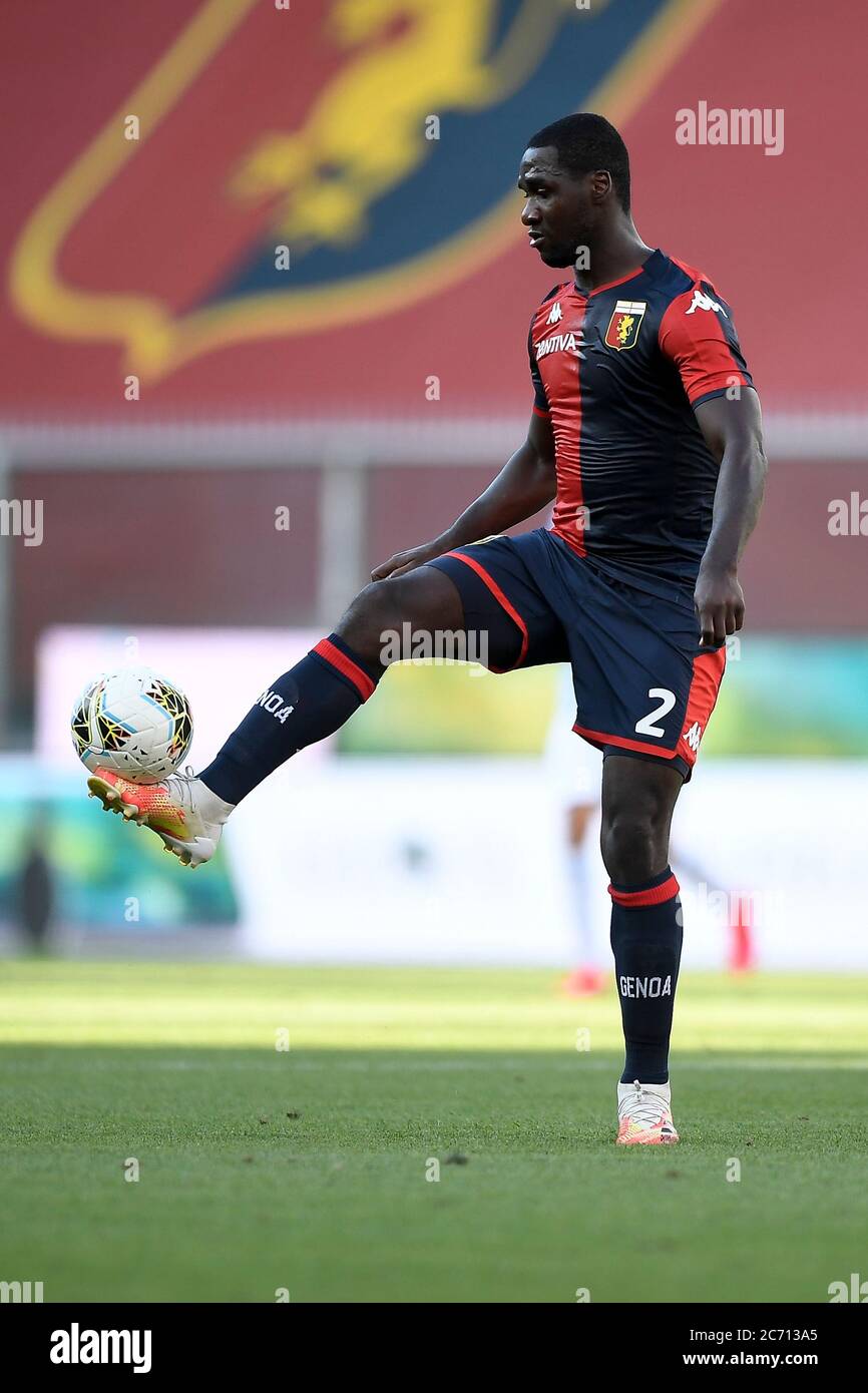 Genoa, Italy - 12 July, 2020: Cristian Zapata of Genoa CFC in action during the Serie A football match between Genoa CFC and SPAL. Genoa CFC won 2-0 over SPAL. Credit: Nicolò Campo/Alamy Live News Stock Photo