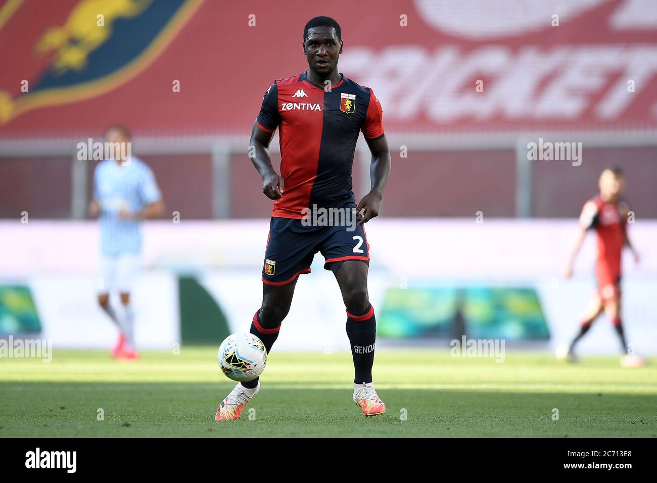 Genoa, Italy - 12 July, 2020: Cristian Zapata of Genoa CFC in action during the Serie A football match between Genoa CFC and SPAL. Genoa CFC won 2-0 over SPAL. Credit: Nicolò Campo/Alamy Live News Stock Photo