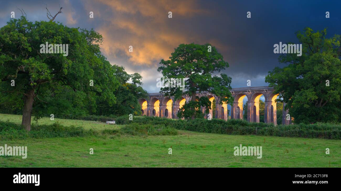 Balcombe viaduct during the day Stock Photo