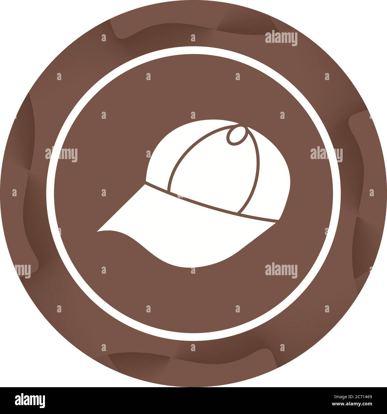 Unique Summer Cap Vector Glyph Icon Stock Vector