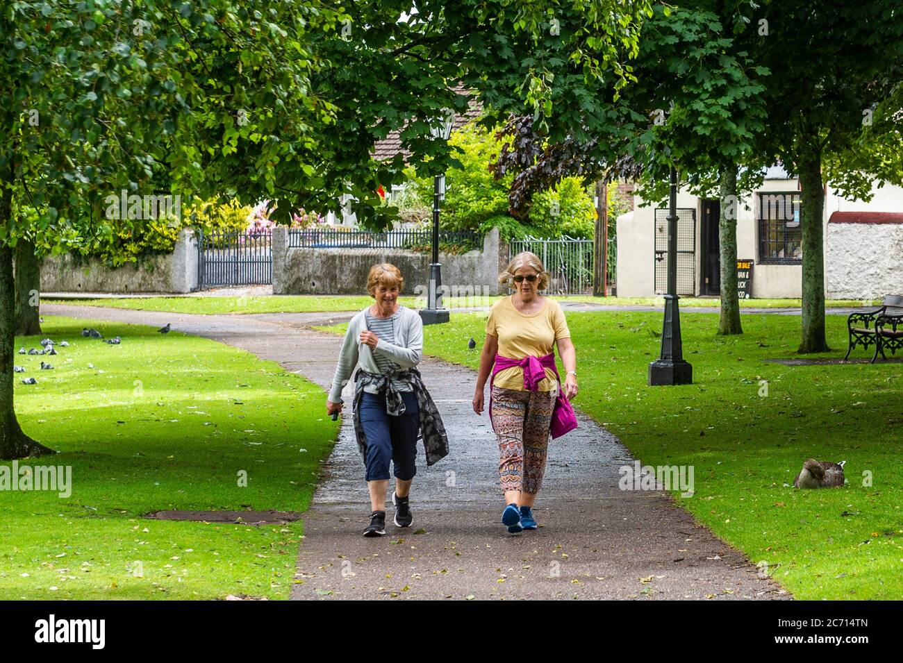 The Lough, Cork, Ireland. 13th July, 2020. People enjoy The Lough, Cork City, on an overcast but humid day. The rest of the day will consist of sunshine and showers with highs of 15 to 20 degrees. Credit: AG News/Alamy Live News Stock Photo