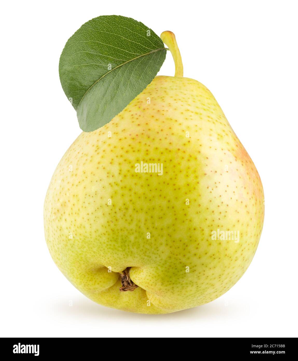 green pear isolated on a white background Stock Photo - Alamy