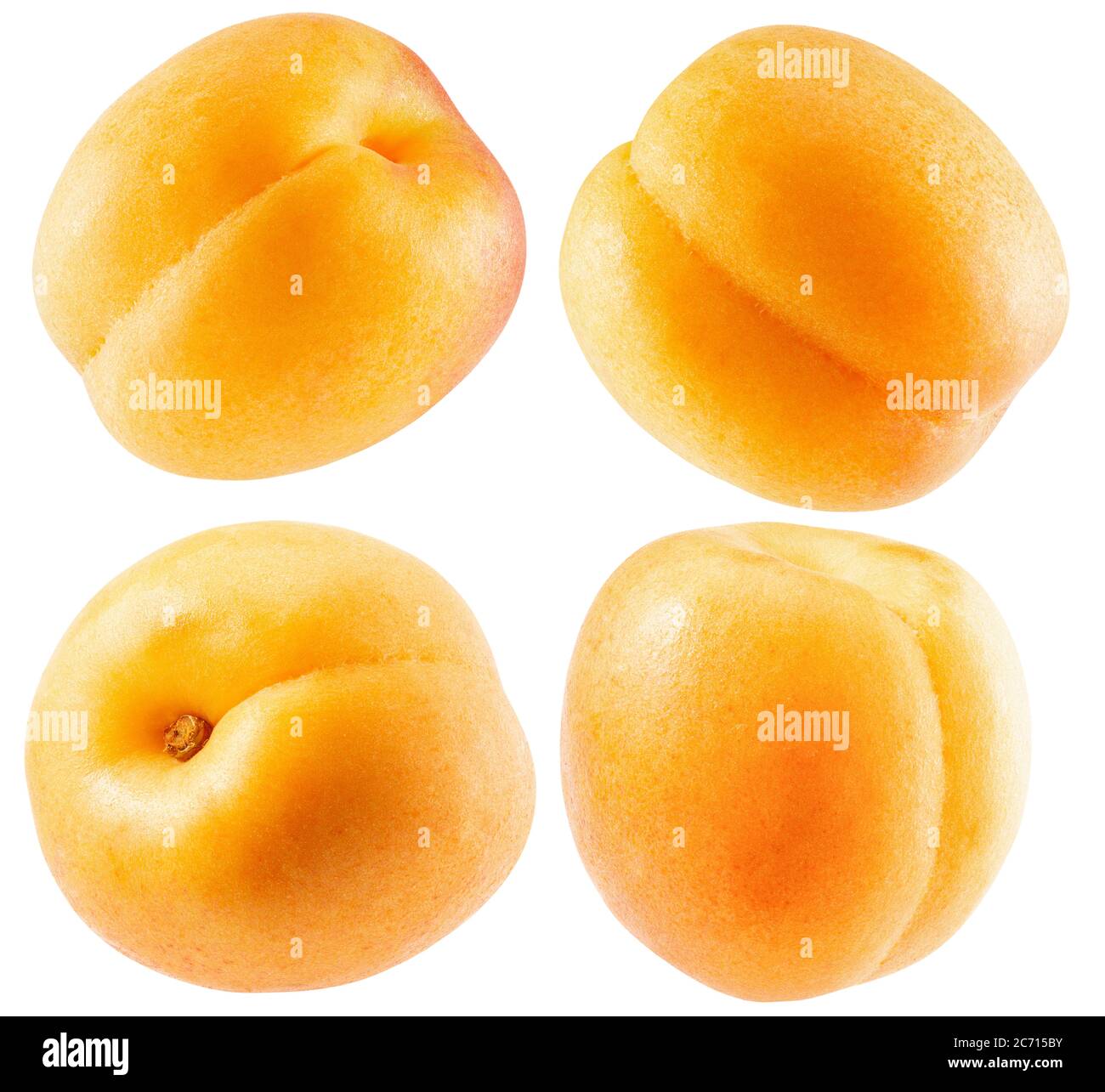 collection of apricots isolated on a white background Stock Photo - Alamy