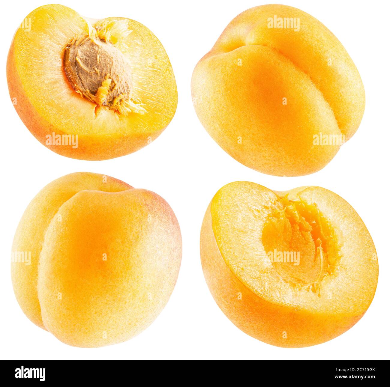 collection of apricots isolated on a white background Stock Photo - Alamy