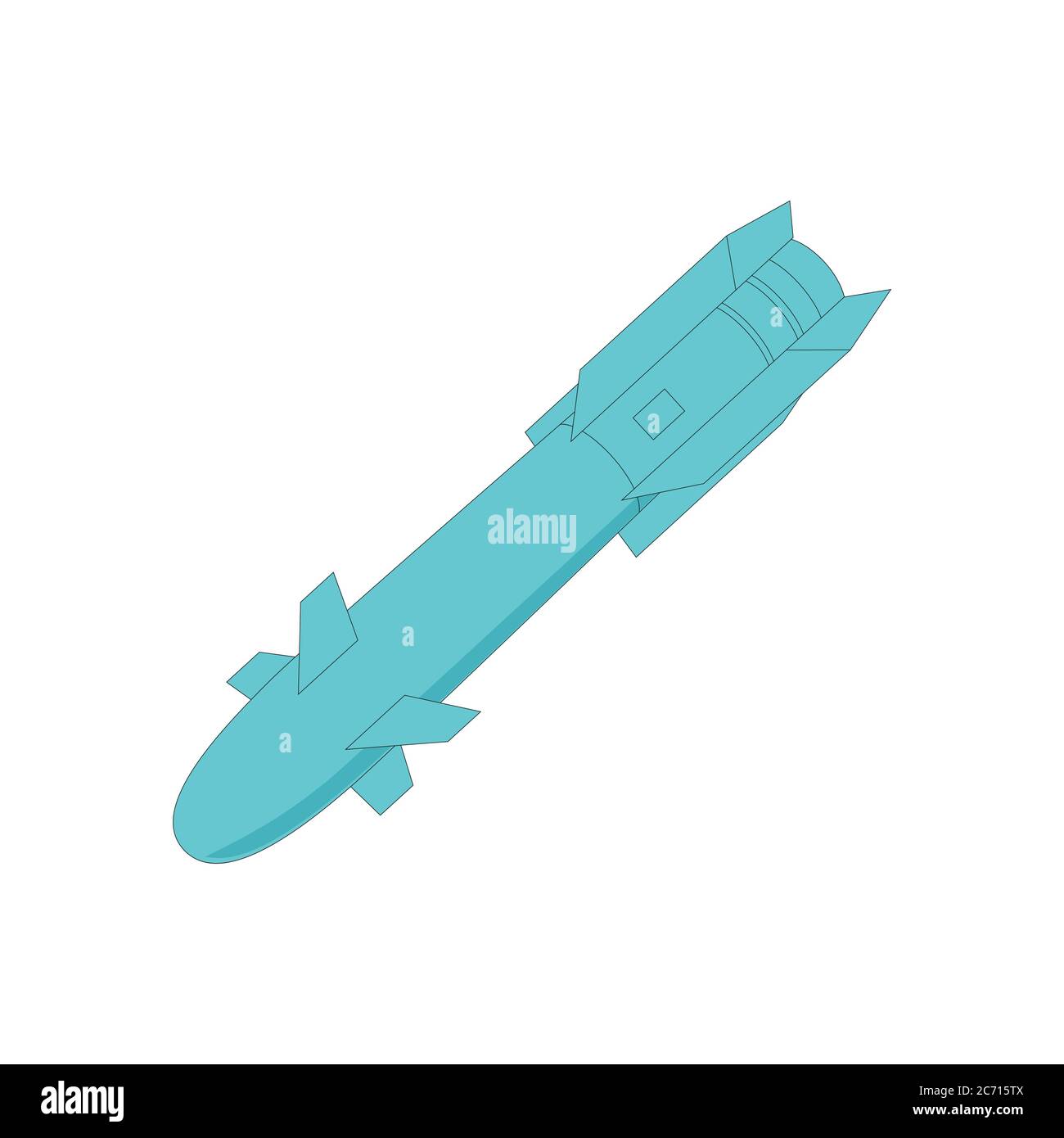 Missile rocket weapon icon vector illustration graphic design Stock Vector