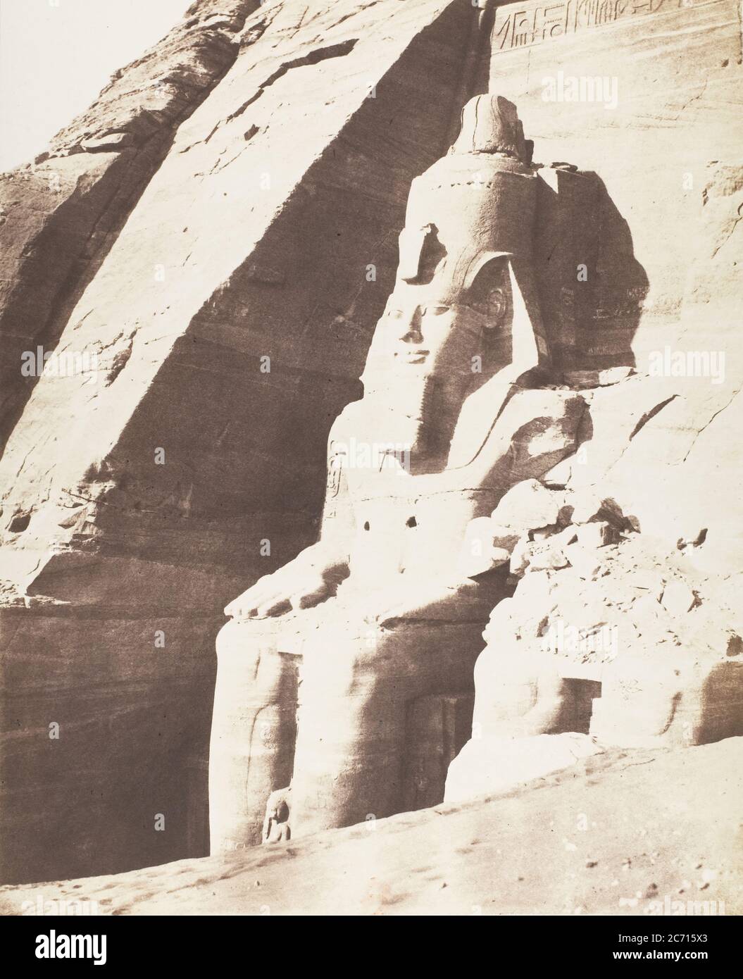 Abou Sembil, Grand Sp&#xe9;os - Statues Colossales, Vues de Trois-Quarts, 1851-52, printed 1853-54. Stock Photo