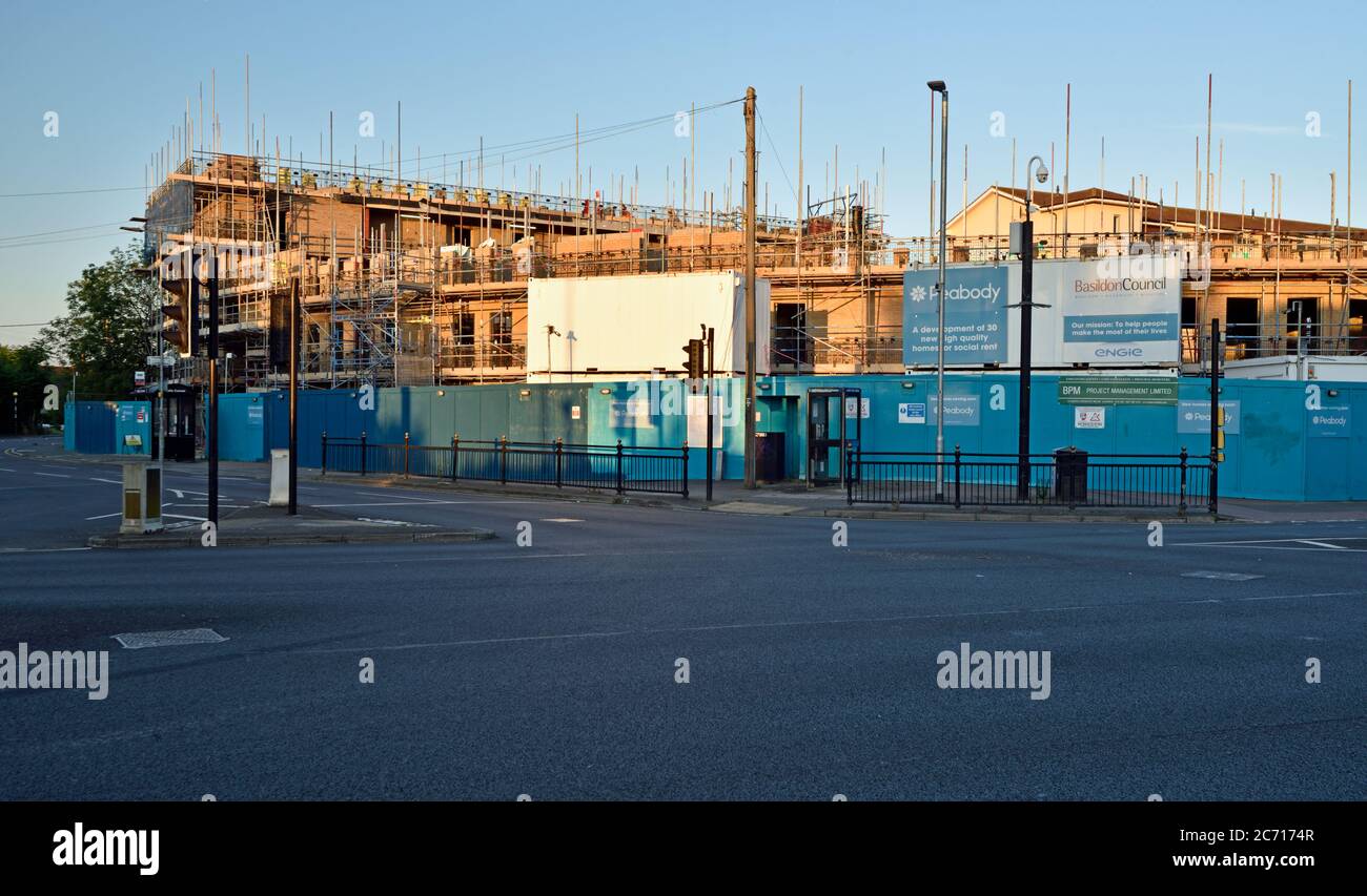 A construction site for new homes opposite Halls Corner where the High