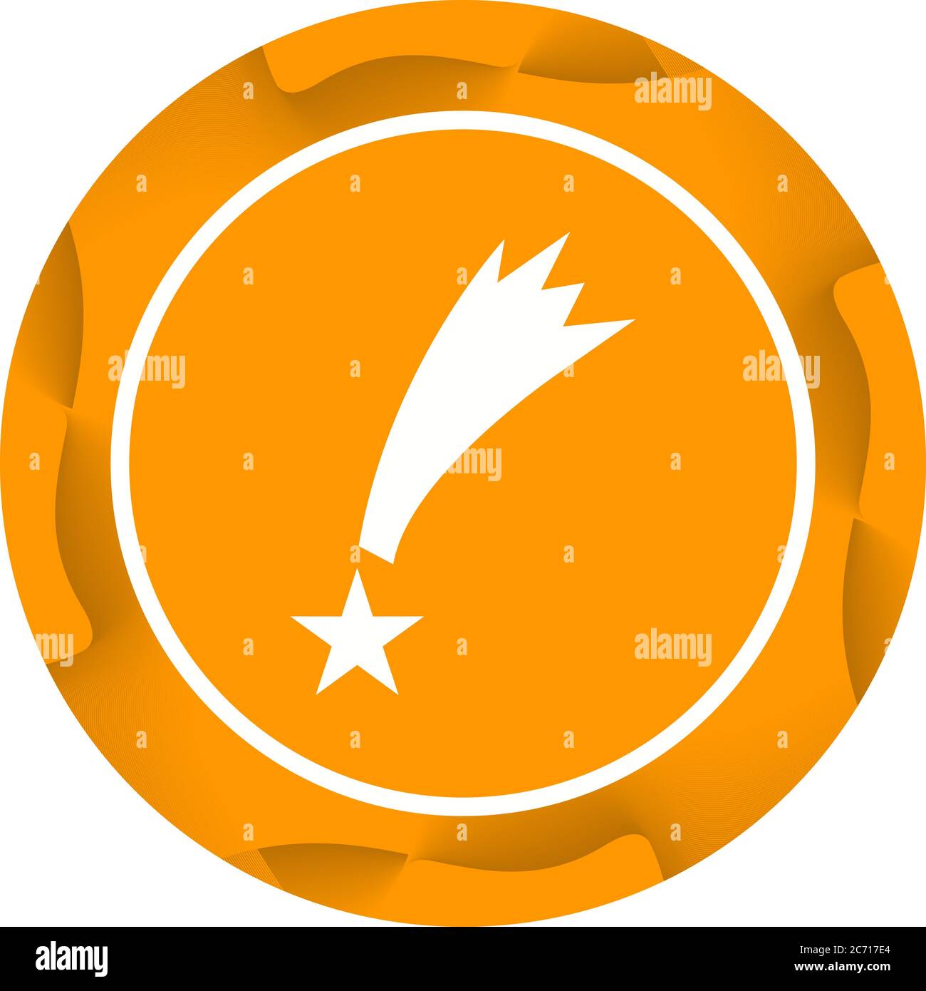 Unique Star Falling Vector Glyph Icon Stock Vector