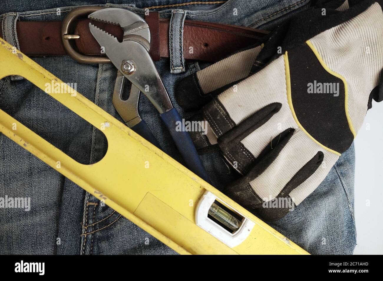 August 2019 - Tools concept for construction Stock Photo