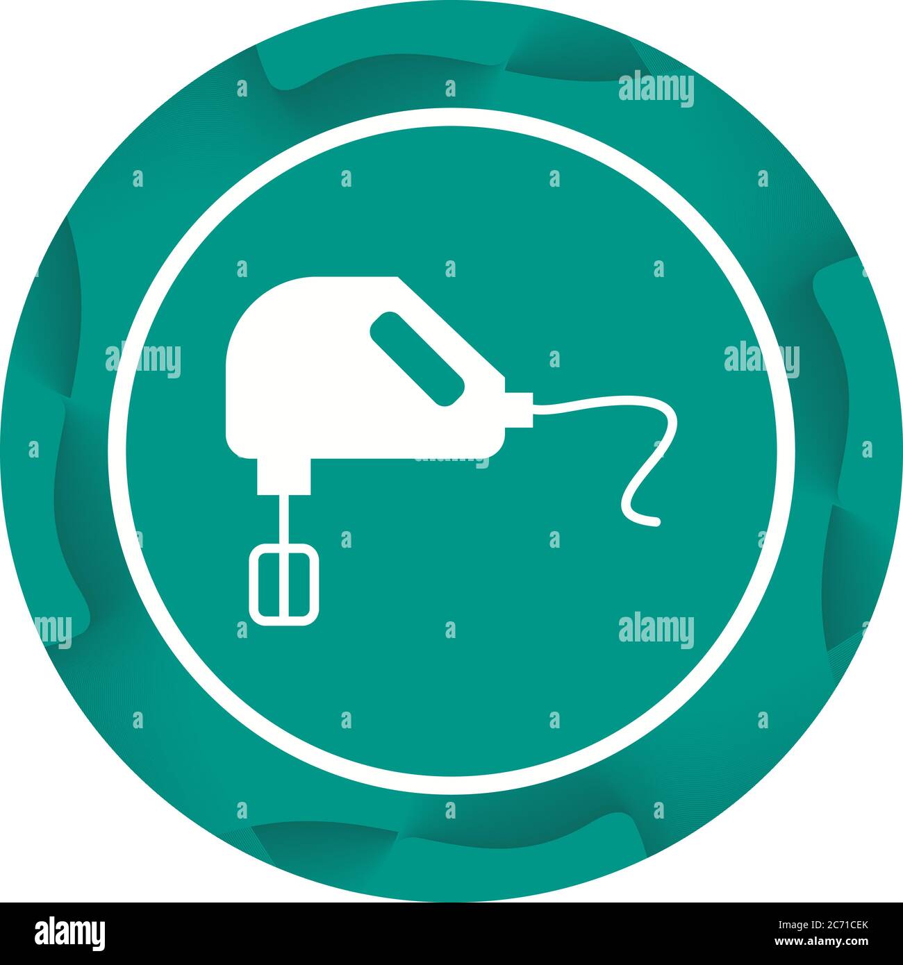 Unique Mixer Vector Glyph Icon Stock Vector