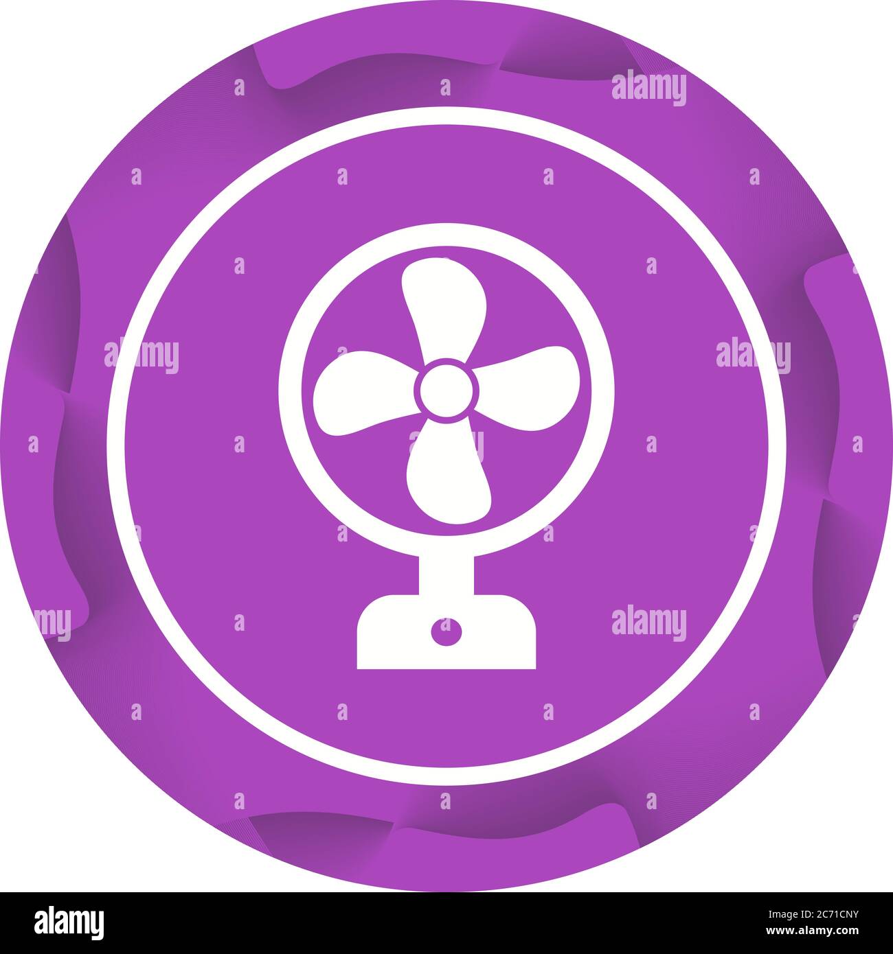 Unique Fan Vector Glyph Icon Stock Vector