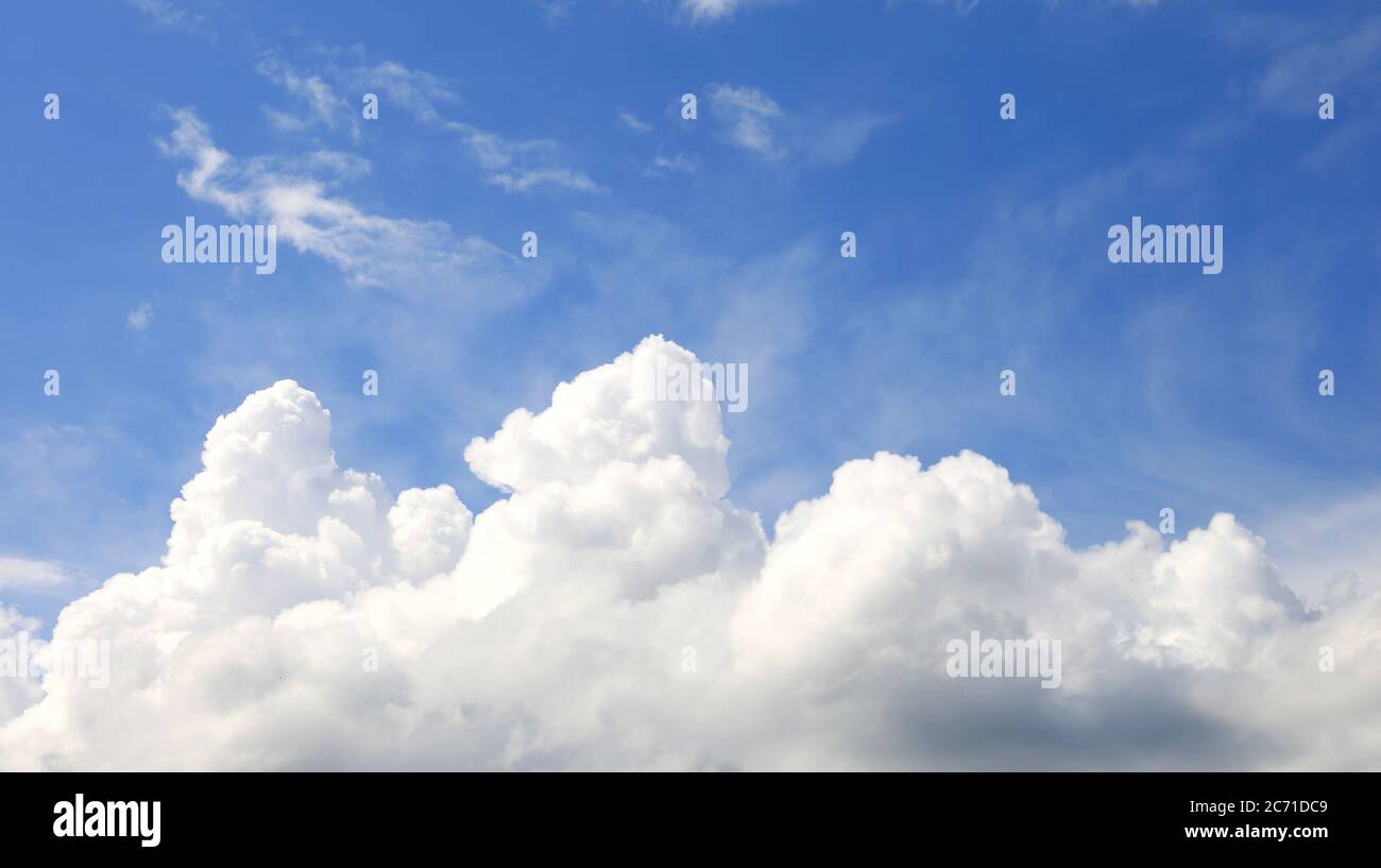 view on nice summer sky with clouds Stock Photo