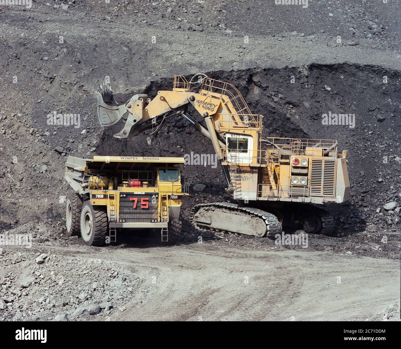 Ffos Lass opencast coal mine, south Wales, Uk shot in 1997 Stock Photo