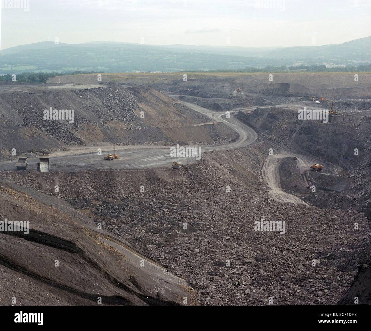 Gilfach Iago  opencast coal mine, south Wales, Uk shot in 1997 Stock Photo