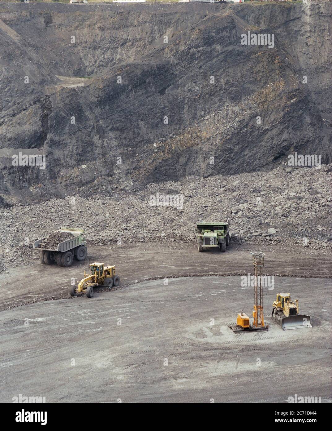Gilfach Iago  opencast coal mine, south Wales, Uk shot in 1997 Stock Photo