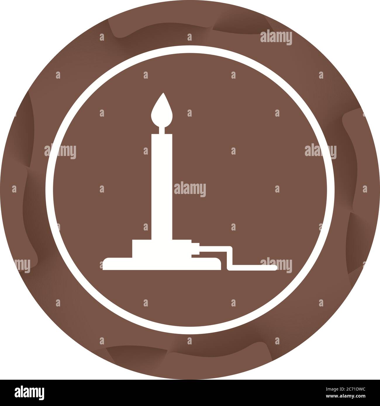 Unique Bunsen Burner Vector Glyph Icon Stock Vector