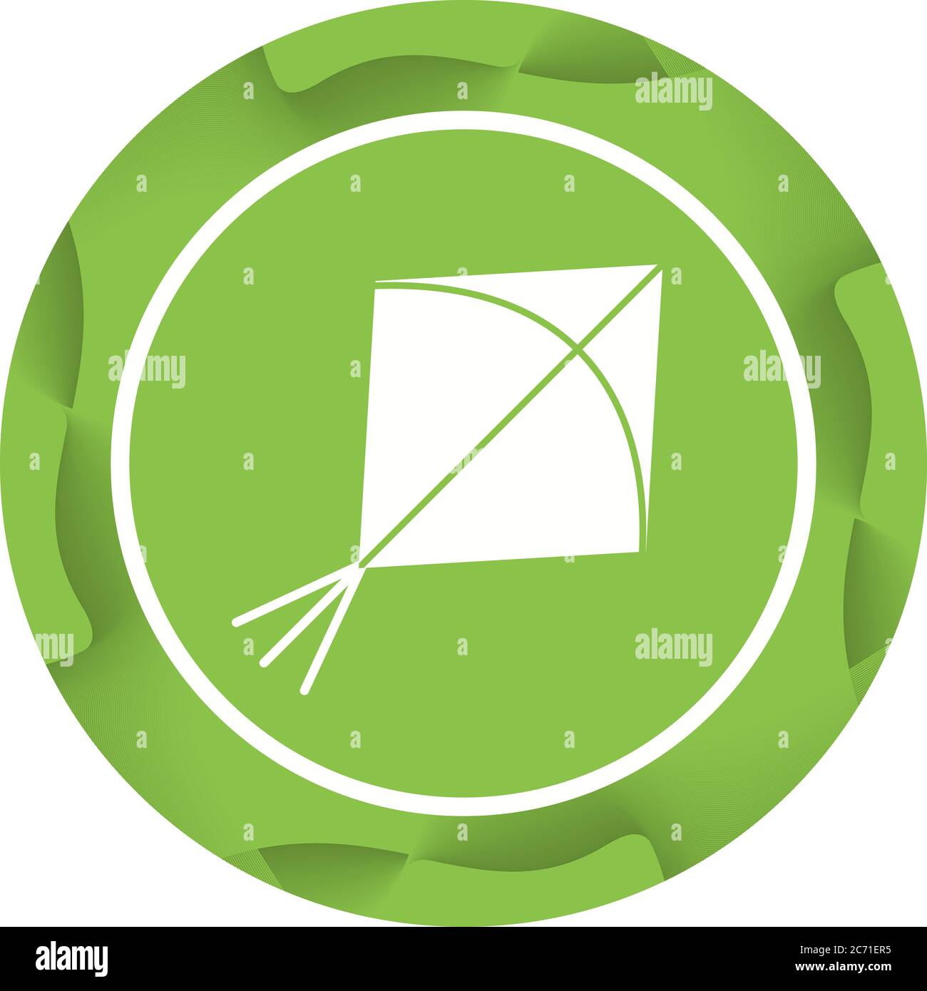 Unique Kite Vector Glyph Icon Stock Vector