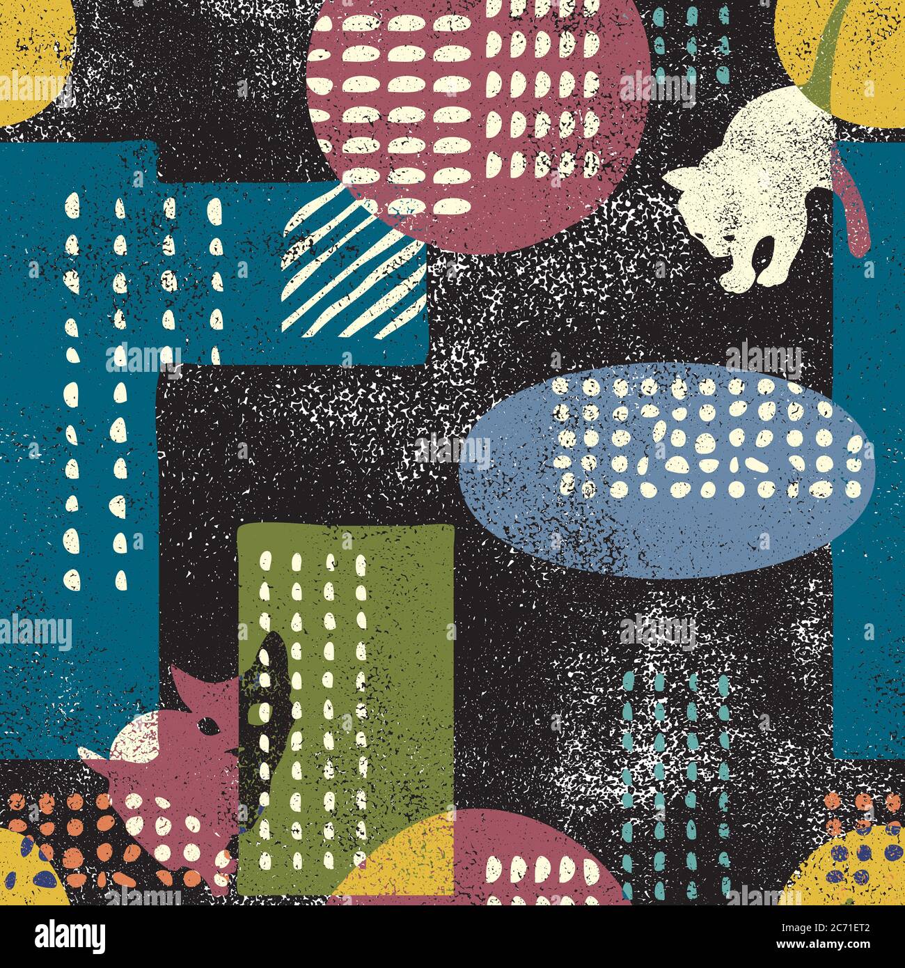 City grunge abstract, seamless vector pattern. Stock Vector