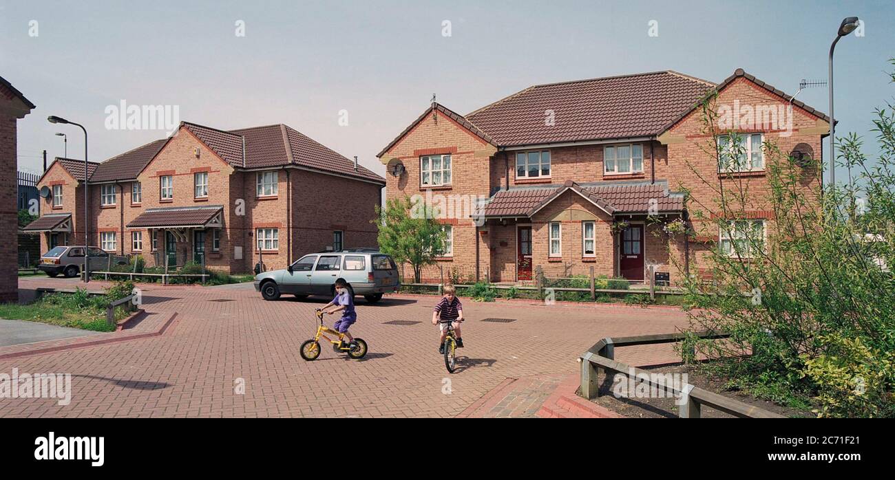 Children playing outside their homes,North British Housing association