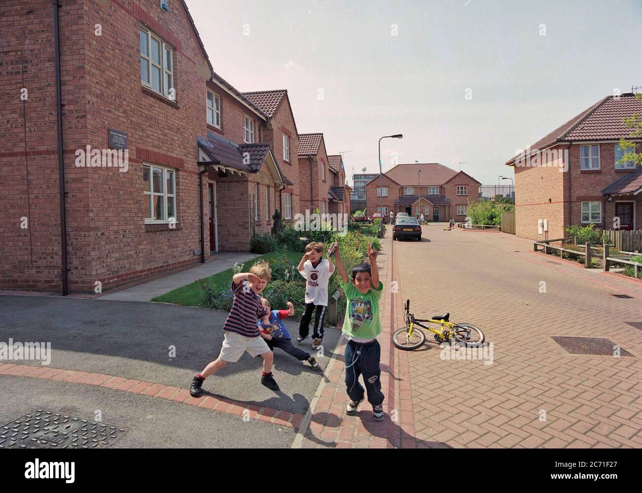 Children playing outside their homes,North British Housing association