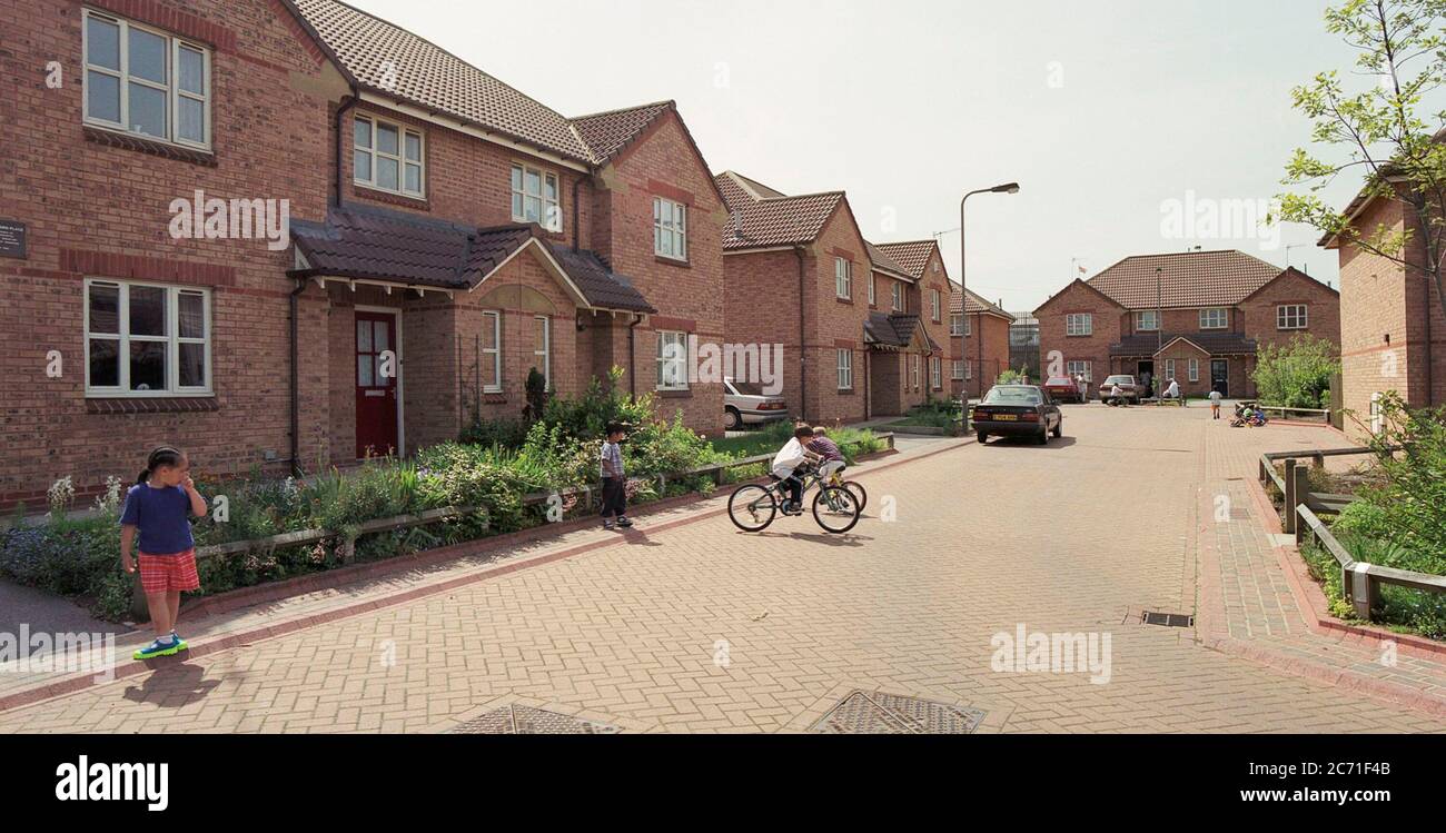 Children playing outside their homes,North British Housing association