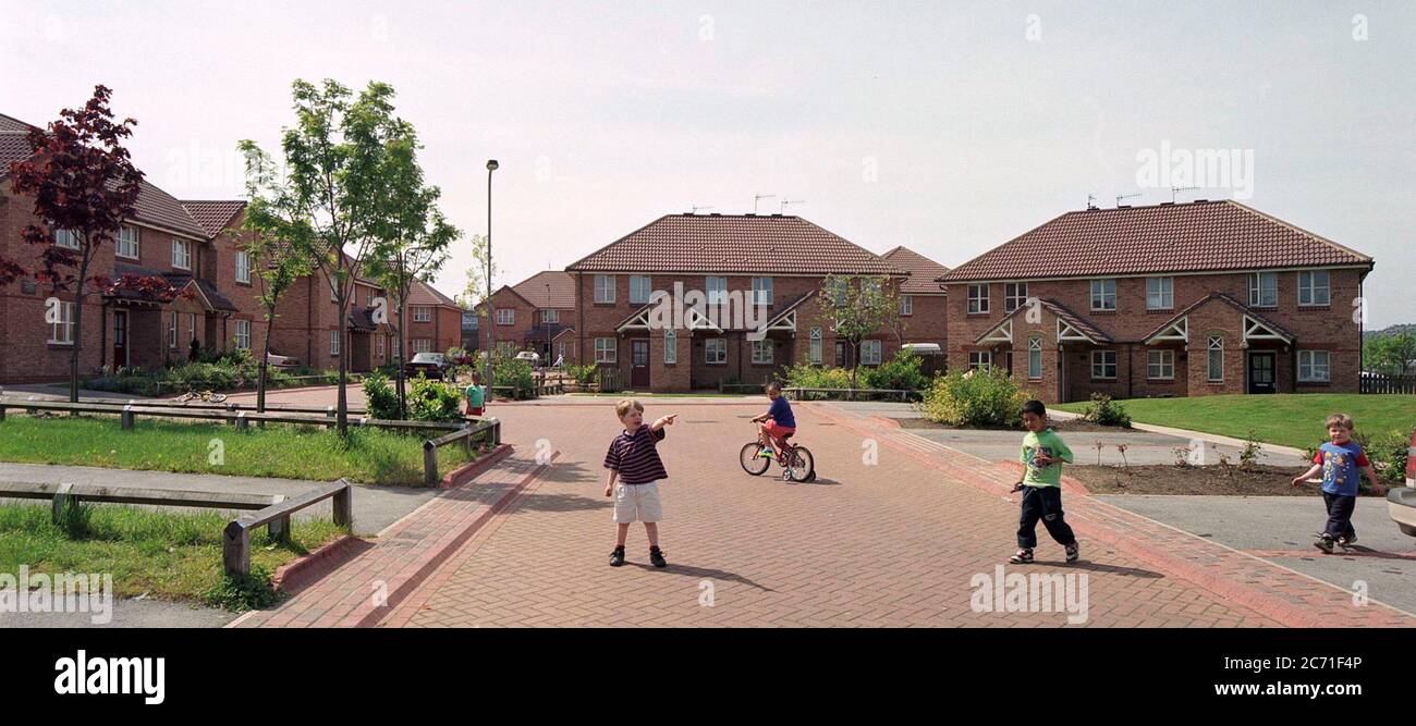 Children playing outside their homes,North British Housing association