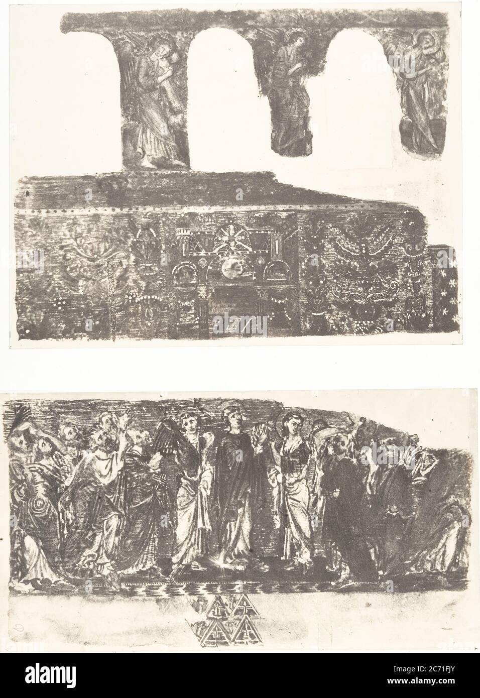 Beit-Lehem, Mosa&#xef;que de l'&#xe9;glise II, 1854. Stock Photo