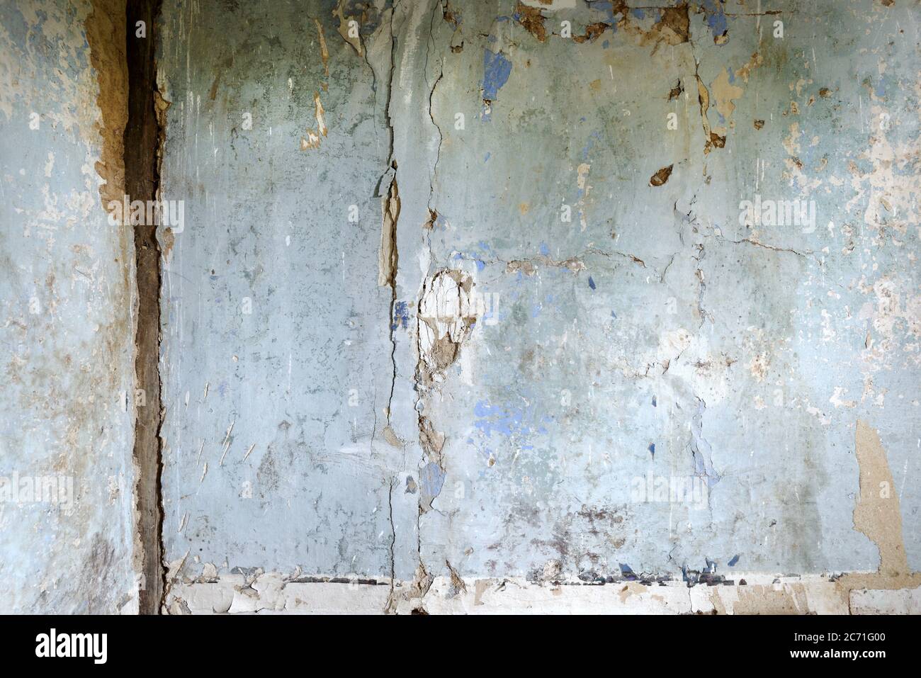 Eine Wand mit altem Verputz Stock Photo