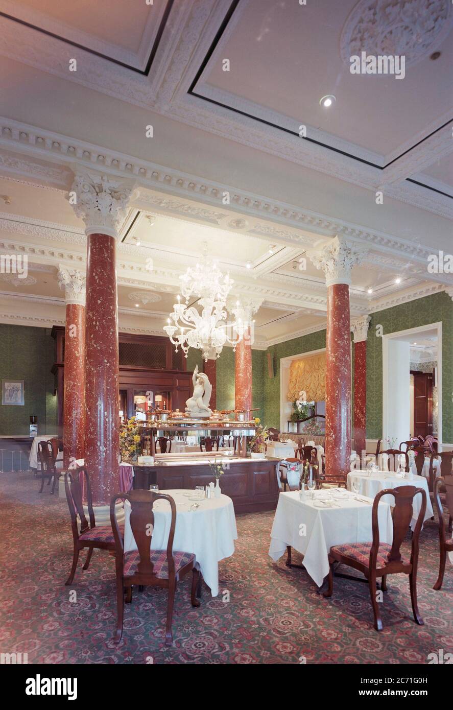 The Grand Hotel, dining room, on the sea front, Brighton, South East