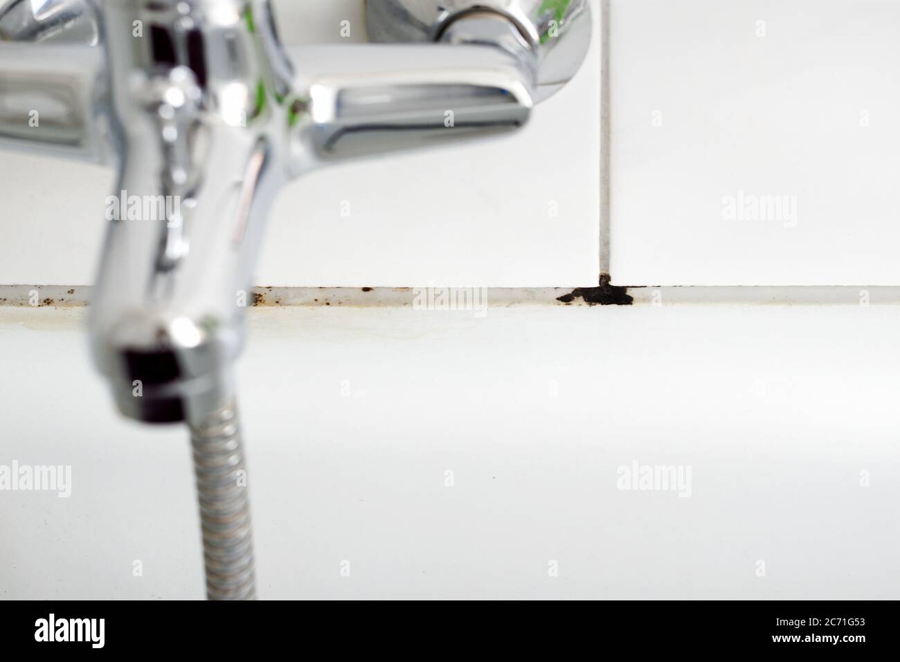 Mould in a bathroom Stock Photo