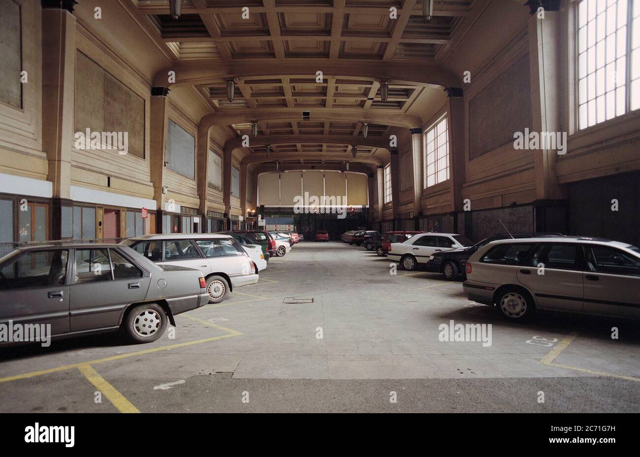 Leeds City Station North Concourse, prior to renovation in 1977, being