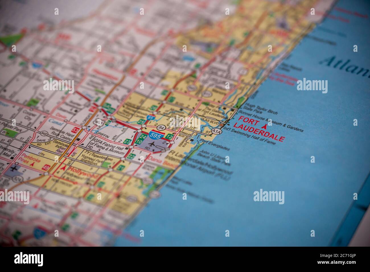 WOODBRIDGE, NEW JERSEY July 13, 2020 A map of Florida is shown with