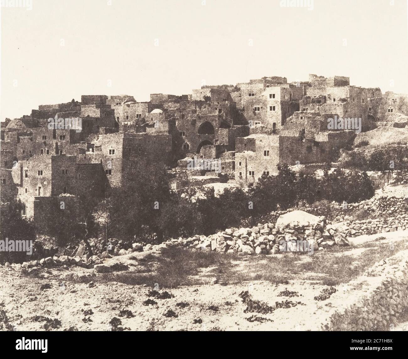 J&#xe9;rusalem, Beit-Lehem, Vue g&#xe9;n&#xe9;rale, 1854. Stock Photo