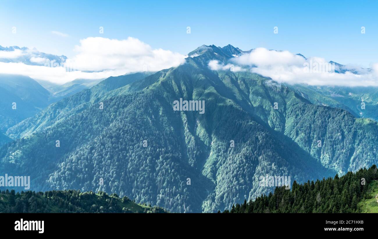 Turkey Rize Mountains Rize, Turkey - July 2017: Kackar mountains in Blacksea Karadeniz Rize ...
