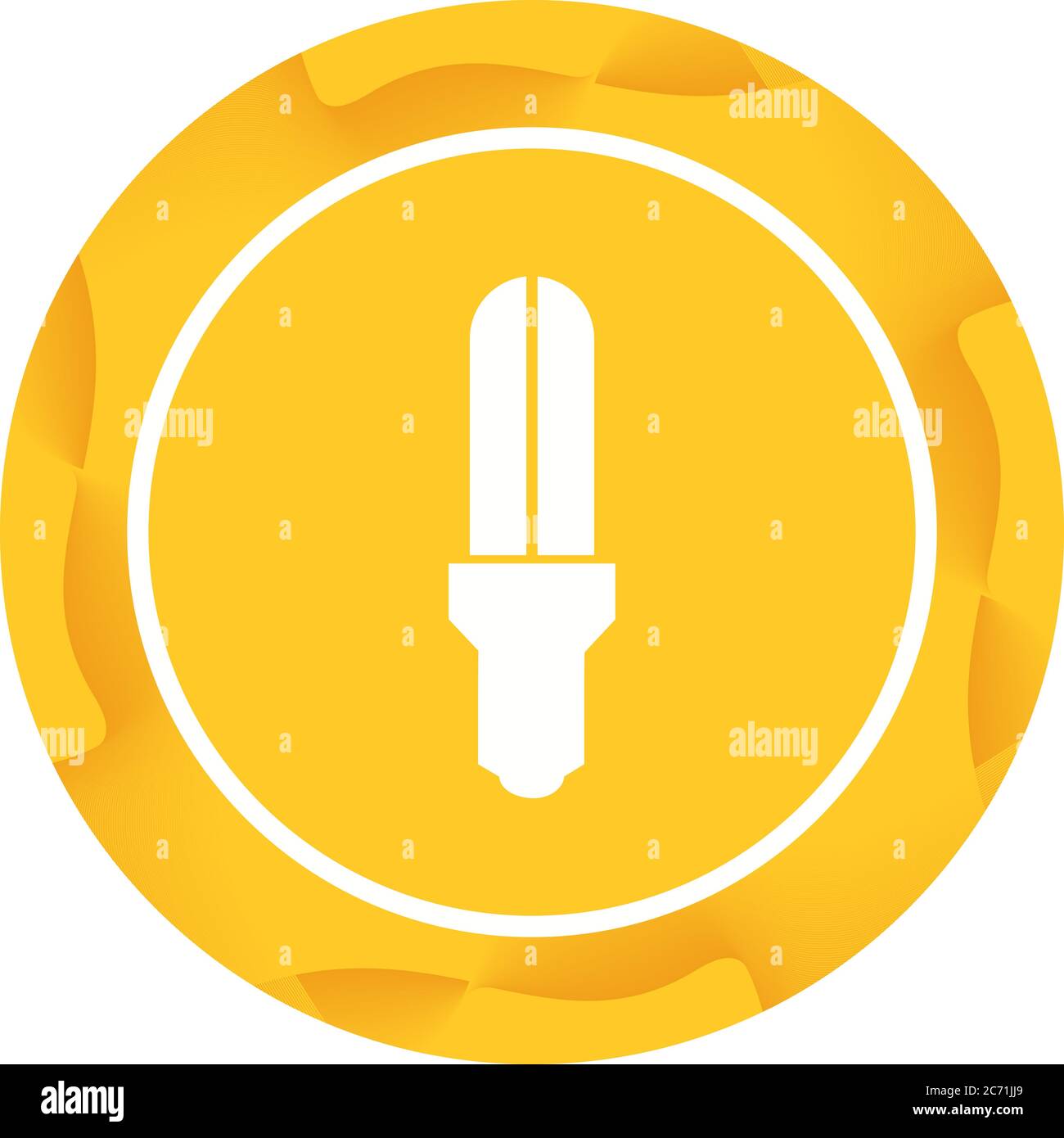 Unique Energy Saver Bulb Vector Glyph Icon Stock Vector
