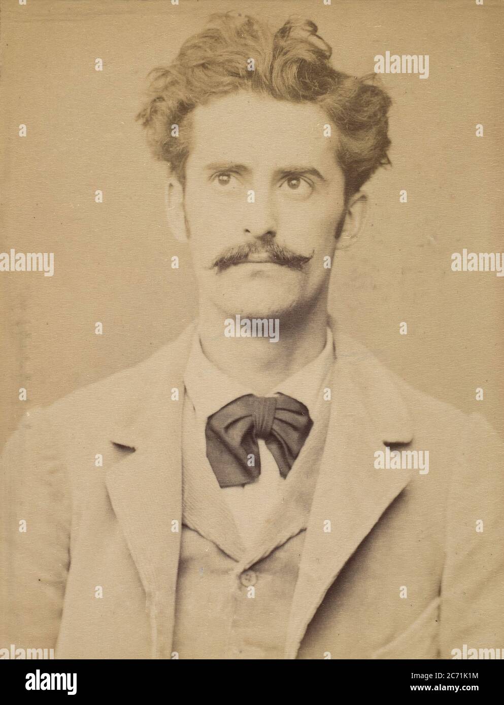 David. Armand, Auguste. 27 ans, n&#xe9; &#xe0; Gien (Loiret). Fa&#xef;encier. Anarchiste. 1/3/94., 1894. Stock Photo