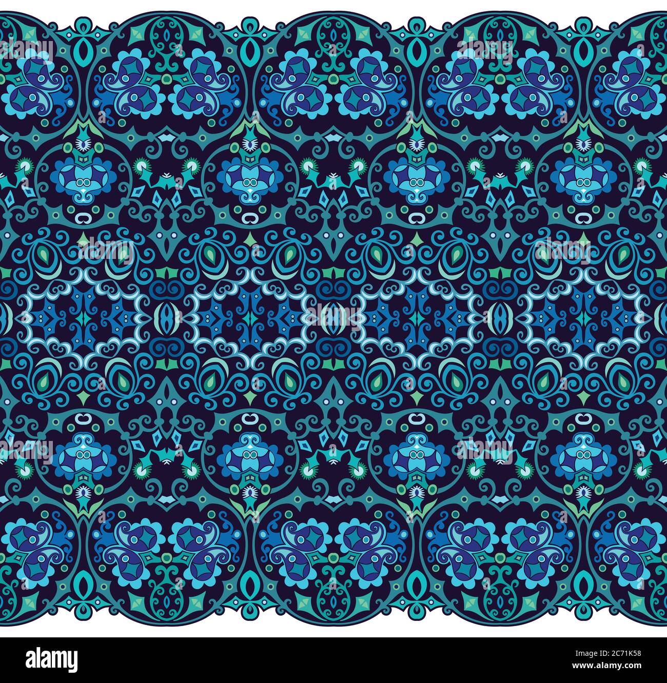 Abstract ethnic nature tile stripe seamless border Stock Vector Image ...
