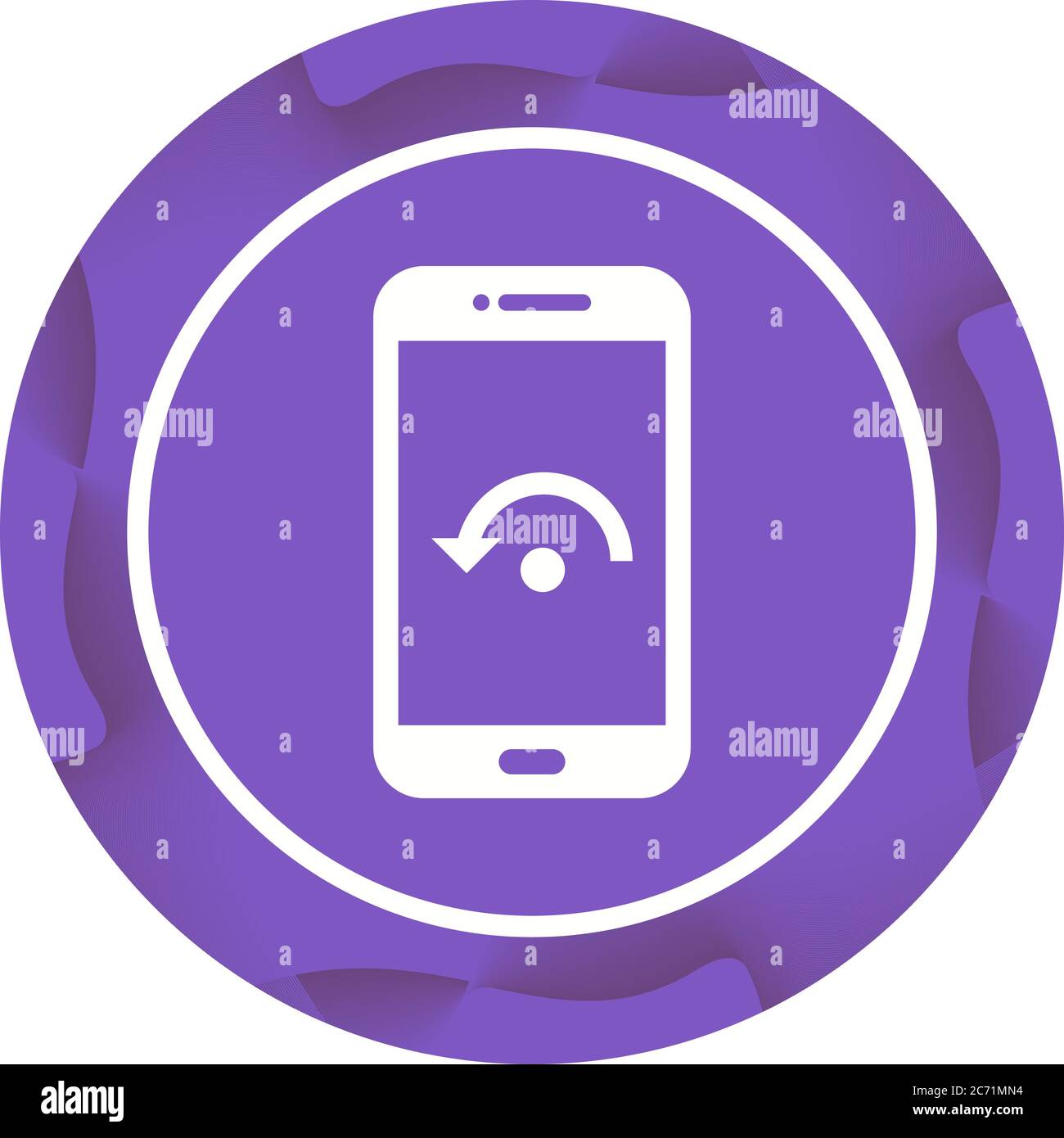 Unique Restart Phone Vector Glyph Icon Stock Vector