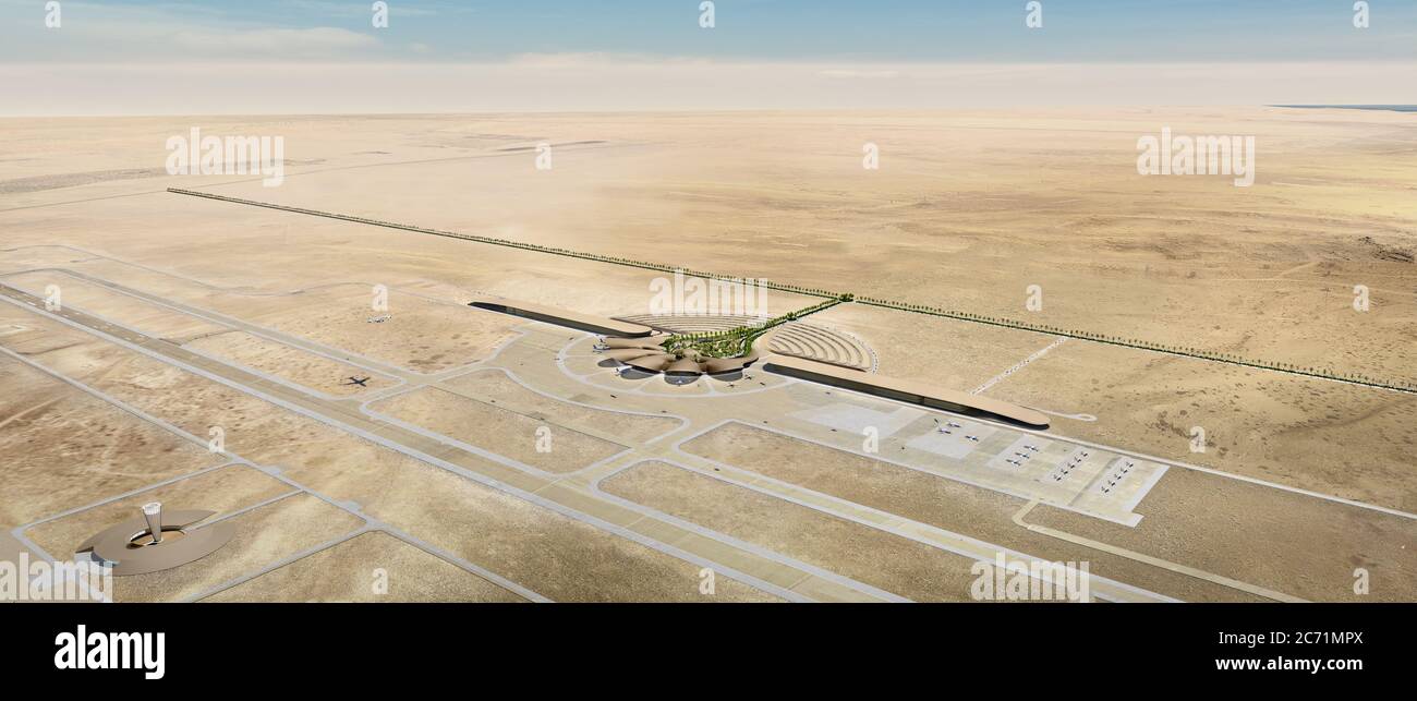 200713) -- RIYADH, July 13, 2020 (Xinhua) -- Picture shows the rendering of  the Red Sea International Airport by day, on Saudi Arabia's west coast. The Red  Sea Project, Saudi Arabia's flagship