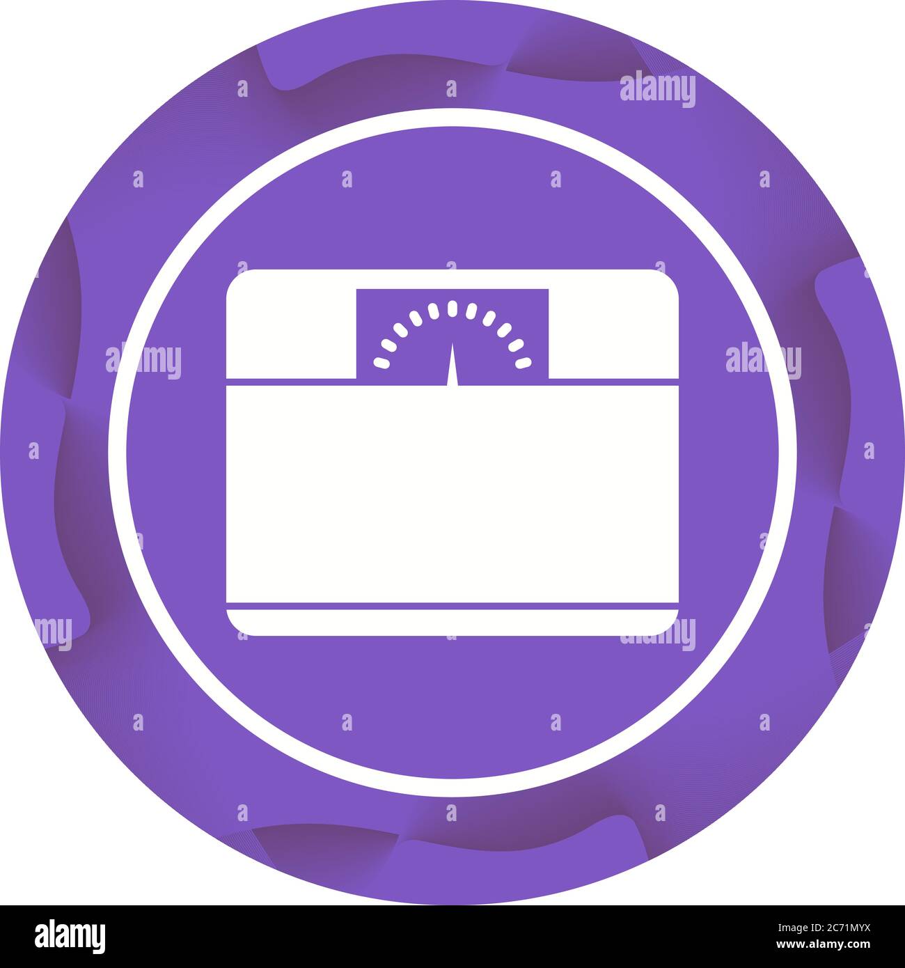 Unique Weighing Machine Vector Glyph Icon Stock Vector
