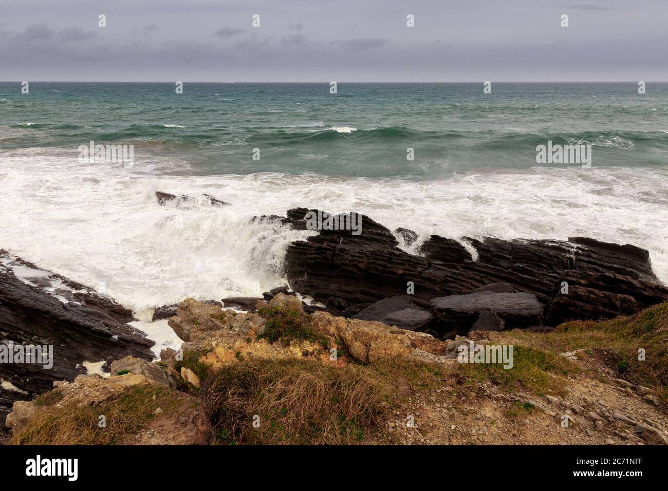 landscape in the coast in the north of spain Stock Photo