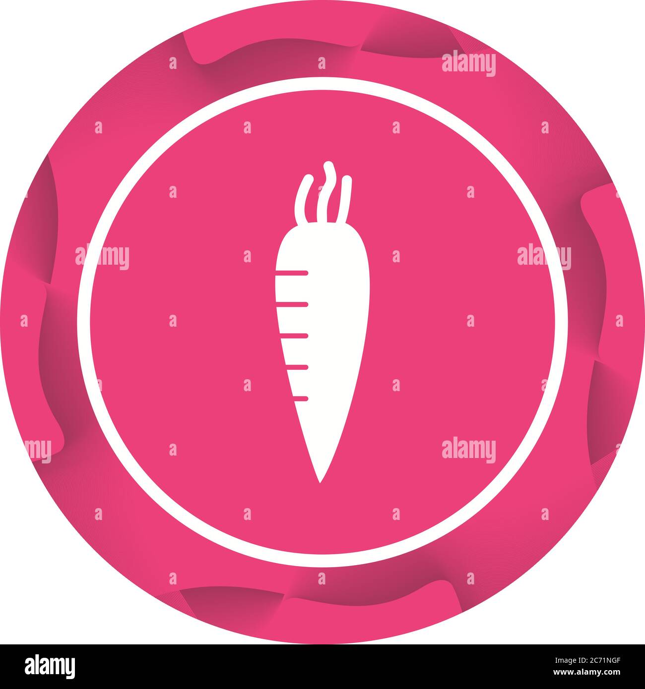 Unique Radish Vector Glyph Icon Stock Vector