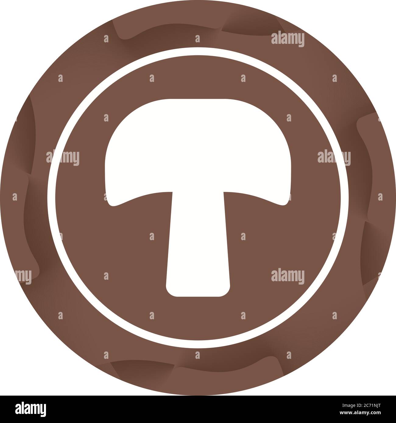 Unique Mushroom Vector Glyph Icon Stock Vector