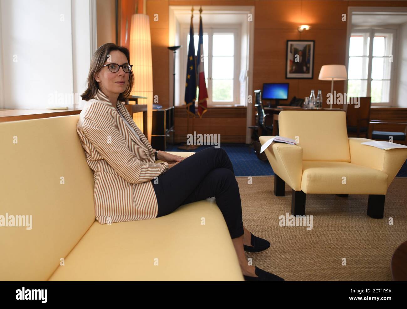 *** STRICTLY NO SALES TO FRENCH MEDIA OR PUBLISHERS - RIGHTS RESERVED ***June 29, 2020 - Paris, France: Portrait of Amelie de Montchalin, the French State Secretary for European Affairs, who is in charge of convincing other EU countries to support the implementation of a mass European Recovery Fund. Stock Photo