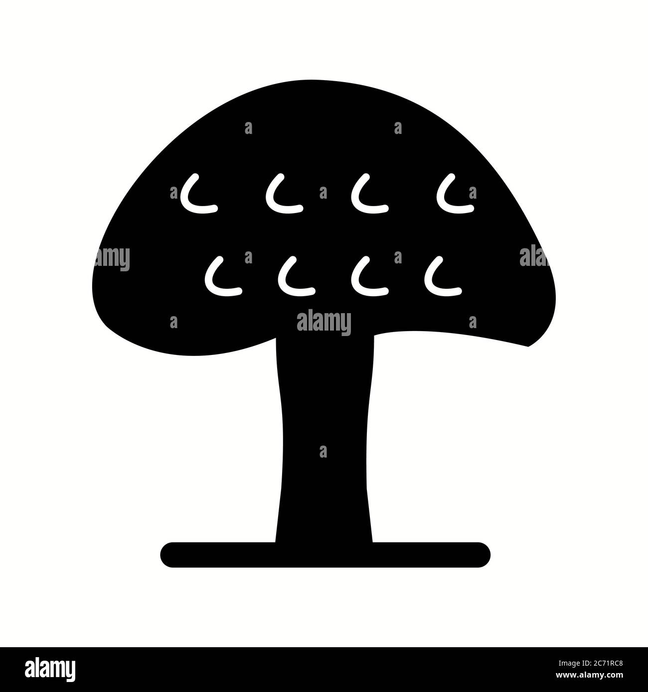 Unique Mushroom Vector Glyph Icon Stock Vector