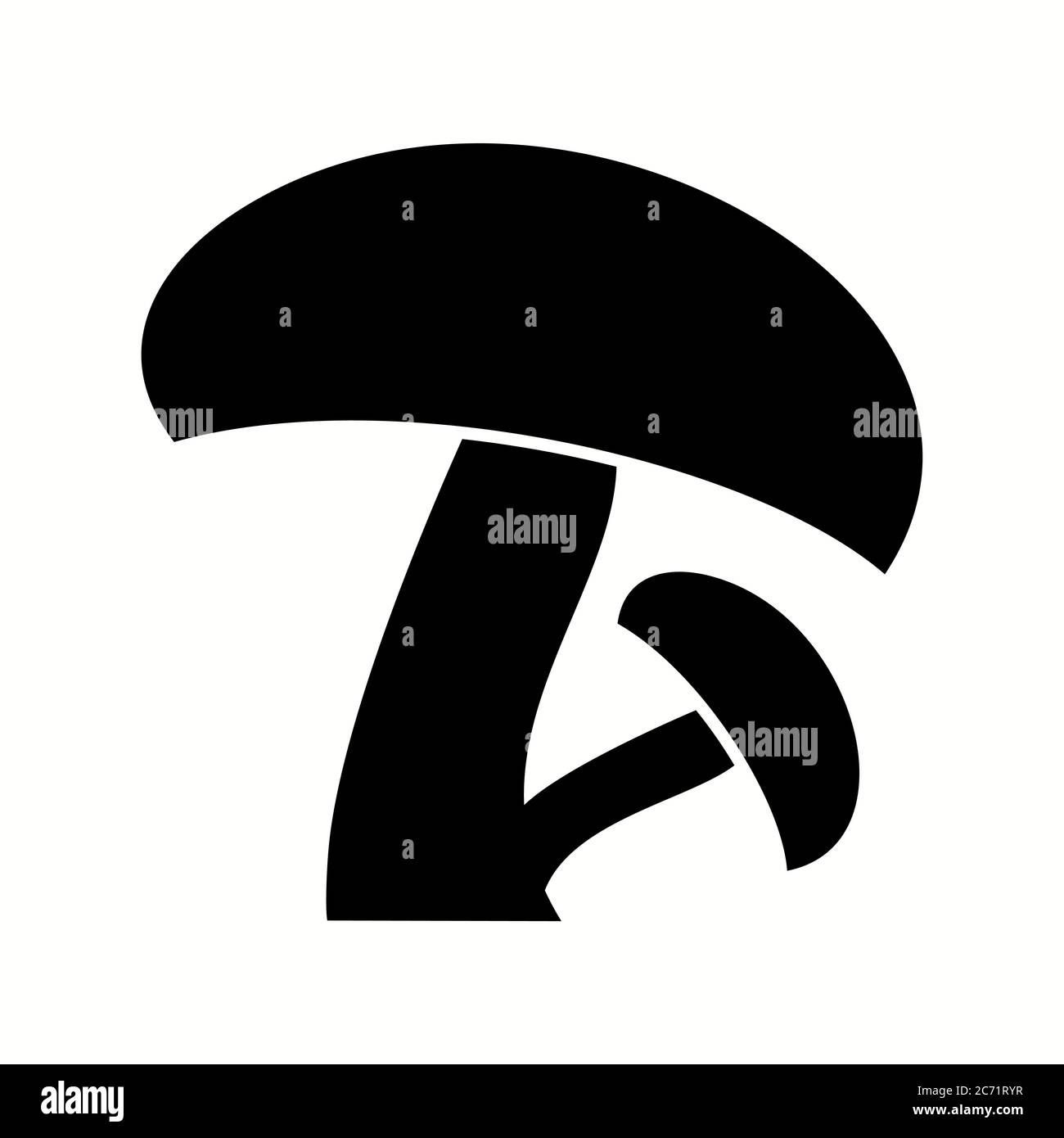 Unique Mushroom Vector Glyph Icon Stock Vector