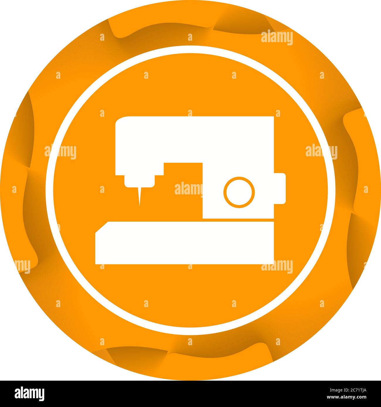 Unique Sewing Machine Vector Glyph Icon Stock Vector