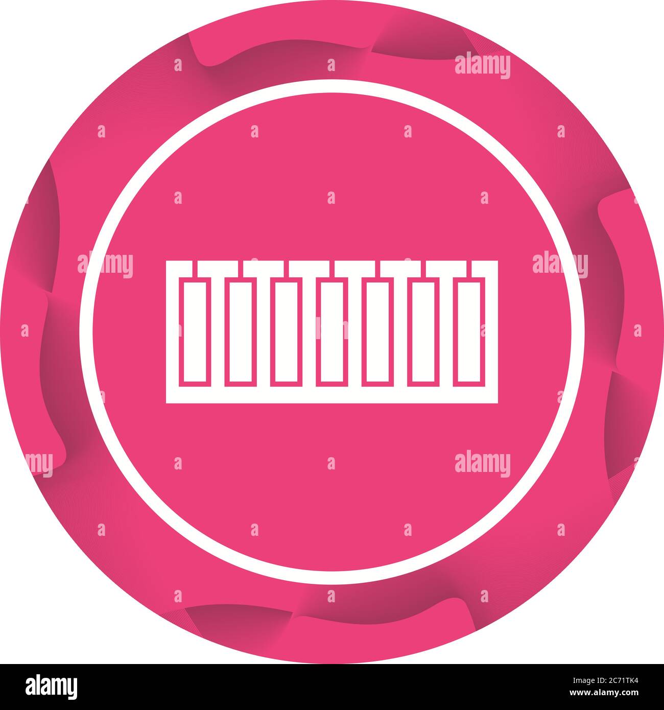 Unique Piano Keys Vector Glyph Icon Stock Vector