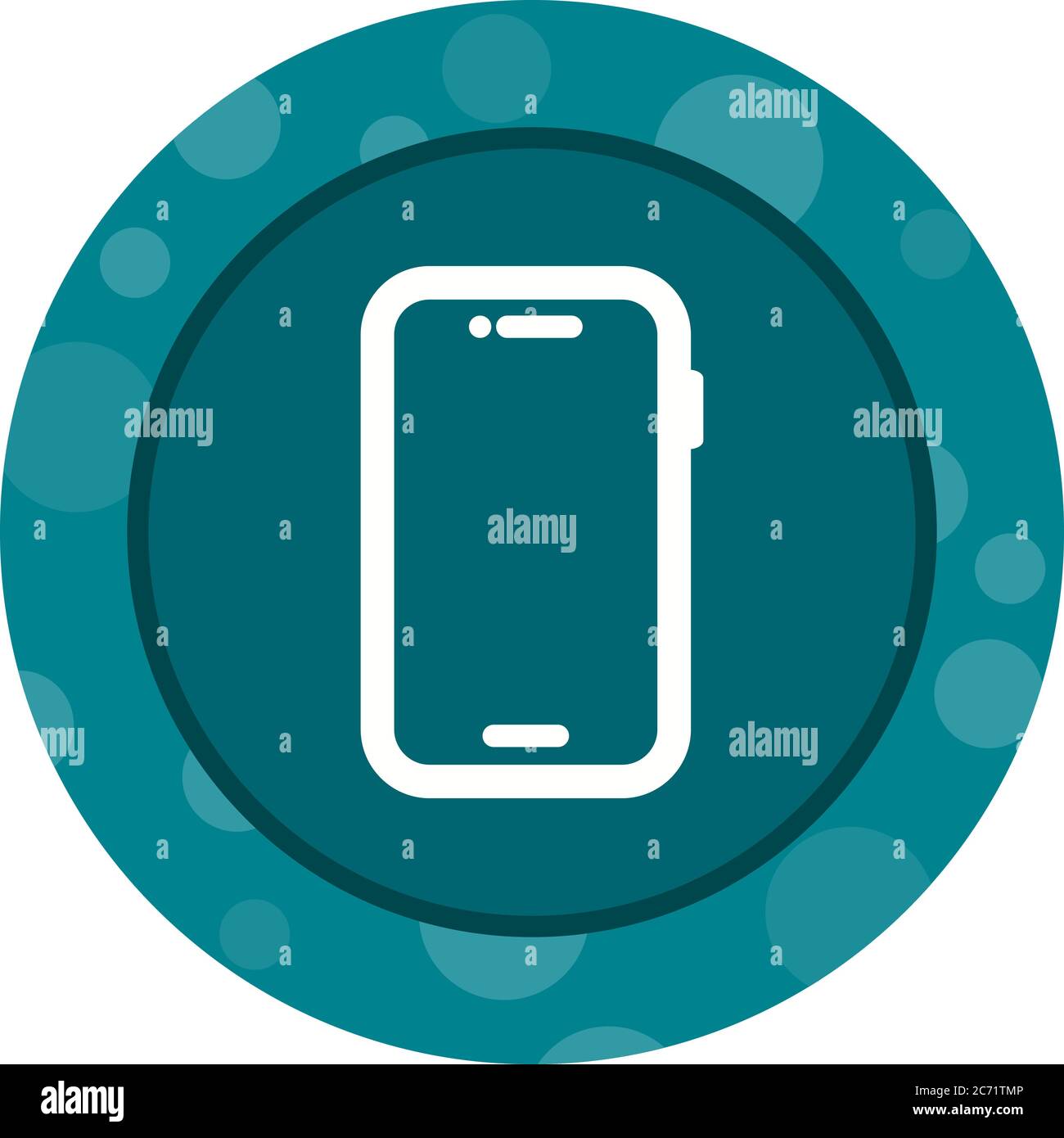 Unique Smartphone Glyph Vector Icon Stock Vector