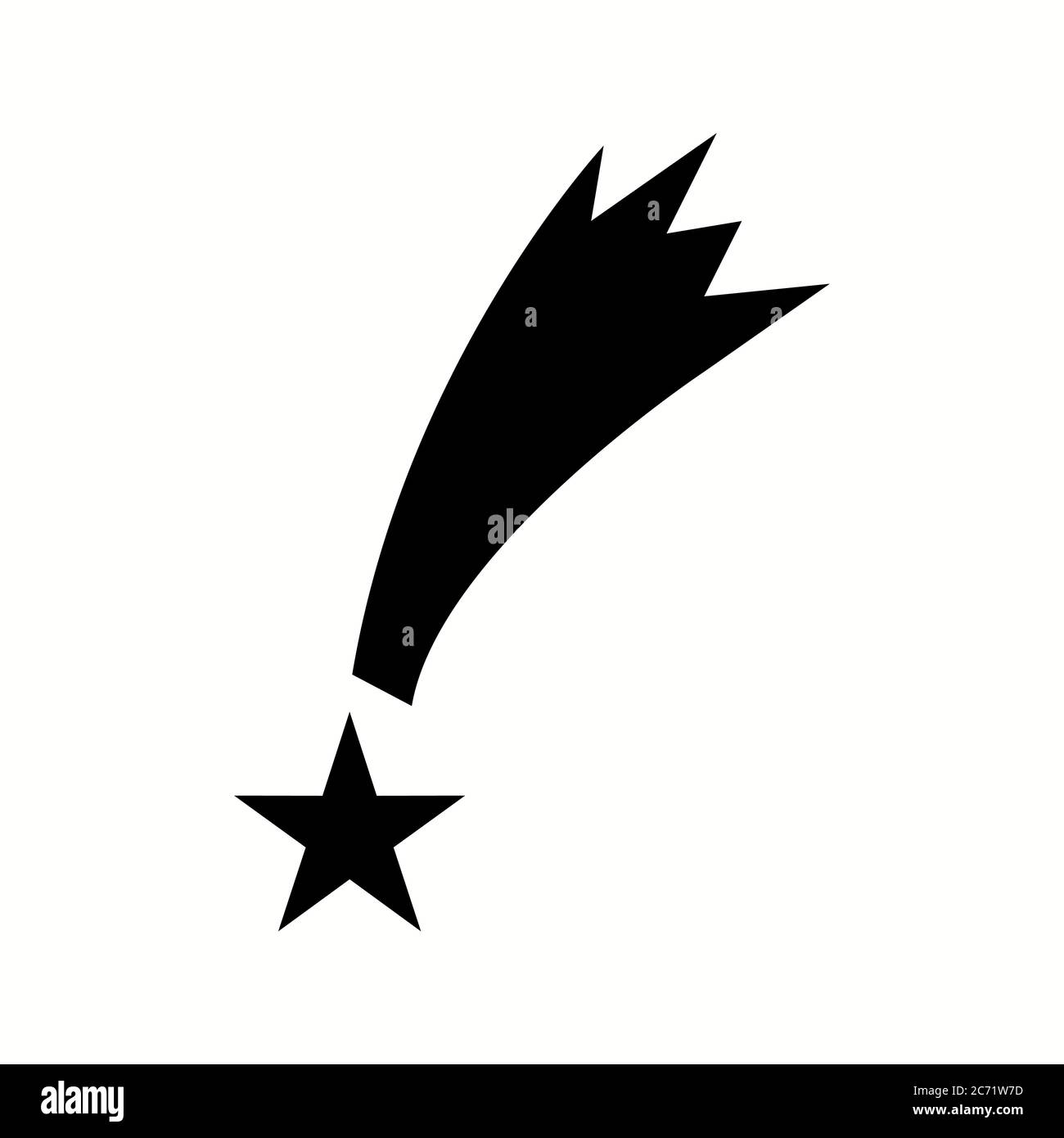 Unique Star Falling Vector Glyph Icon Stock Vector